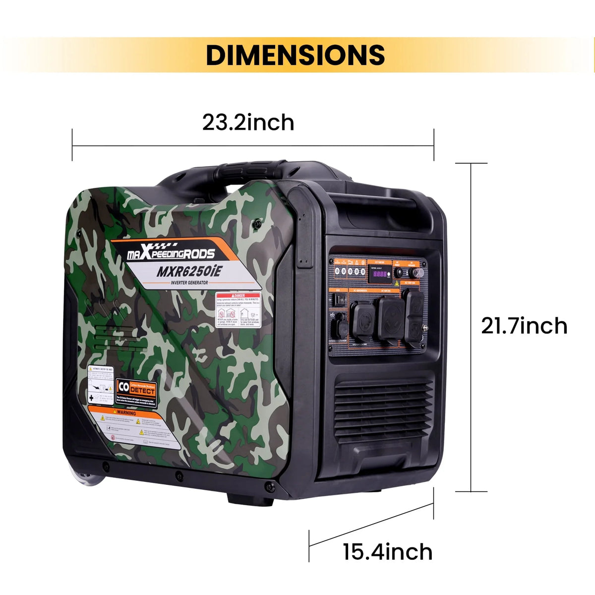 5000 Watt Gas Powered Inverter Generator Q978