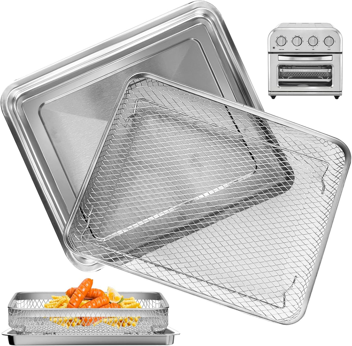 10.7 * 9.8'' Non-stick Stainless Steel Air Fryer Basket H450119