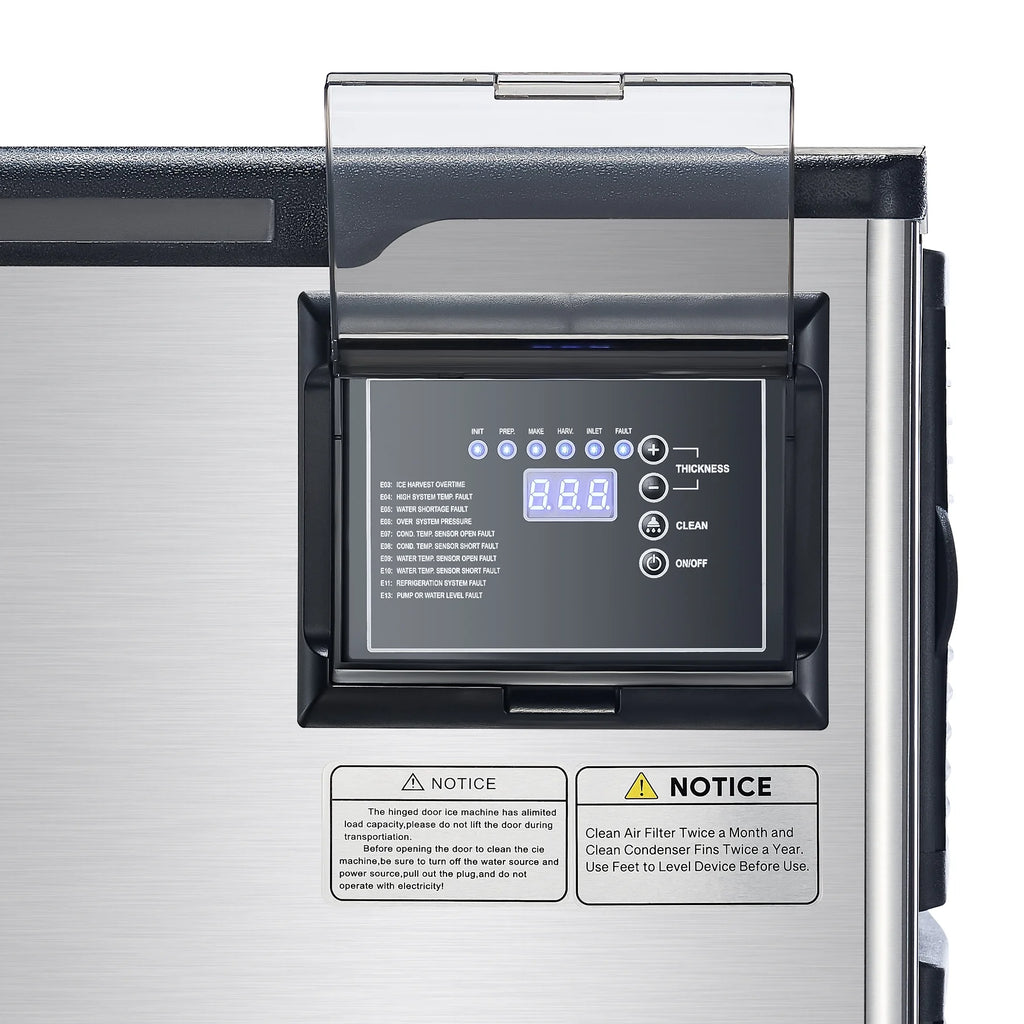 Commercial Ice Maker Machine with LCD Touch Panel, 275LB Storage Bin P377