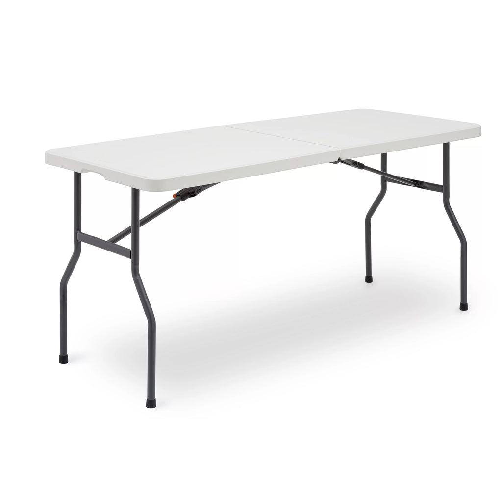 5-Foot White Folding Table I2232