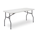 5-Foot White Folding Table I2232