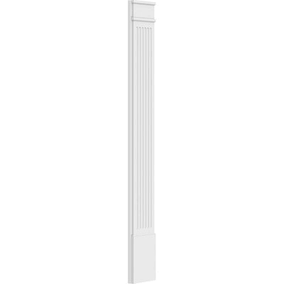 Fluted PVC Pilaster with Decorative Capital & Base (Pair) T747