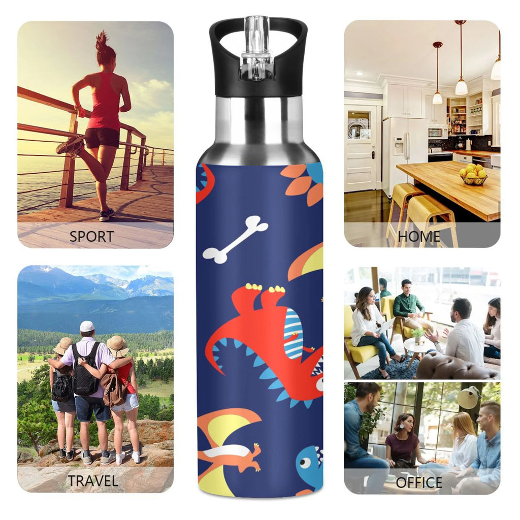 Stainless Steel Water Bottle with Straw Lid Vacuum Insulated 20 OZ G184888
