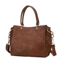 PU Leather Top Handle Satchel Shoulder Bag Tote Bag H471