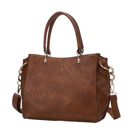 PU Leather Top Handle Satchel Shoulder Bag Tote Bag H471