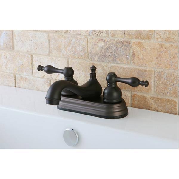 Chrome Two-Handle Centerset Lavatory Faucet with Pop-Up N20584