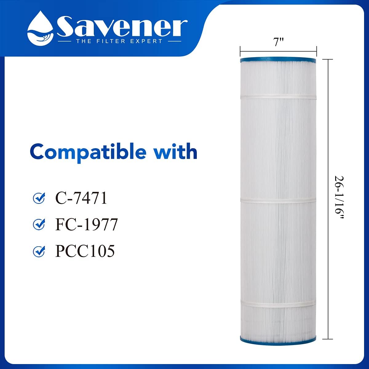 105Sq.ft Swimming Pool Replacement Filter Cartridge 4 Pack T4645