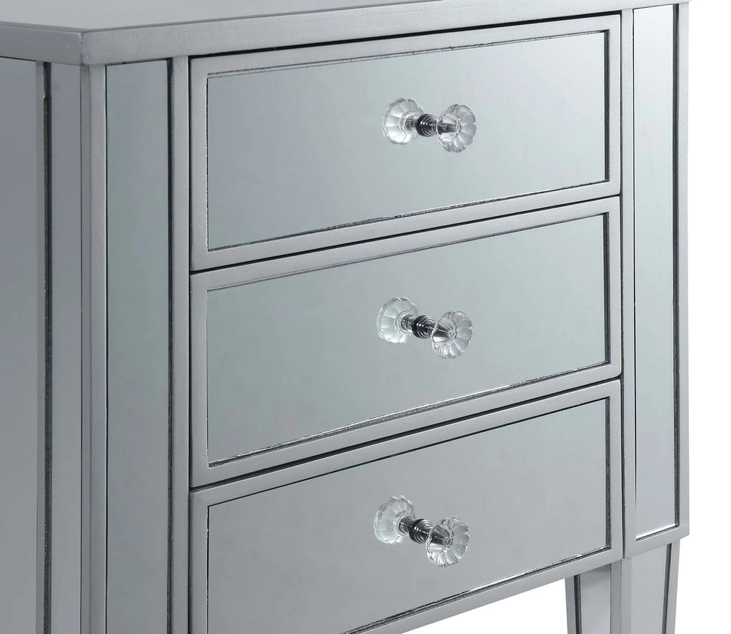 3 Drawer Mirrored End Table G314