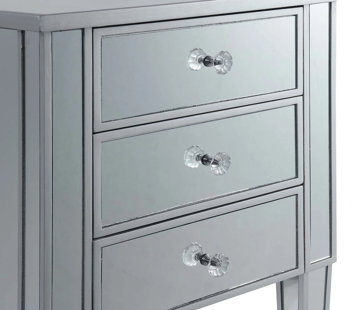 3 Drawer Mirrored End Table G314