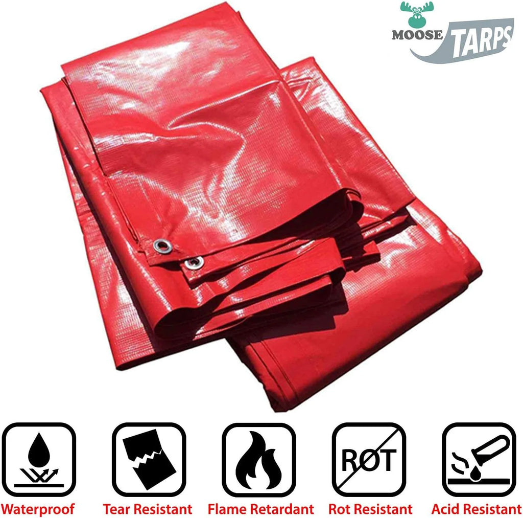 20 x 20 Feet Red Waterproof PVC Vinyl Tent Tarp F524368