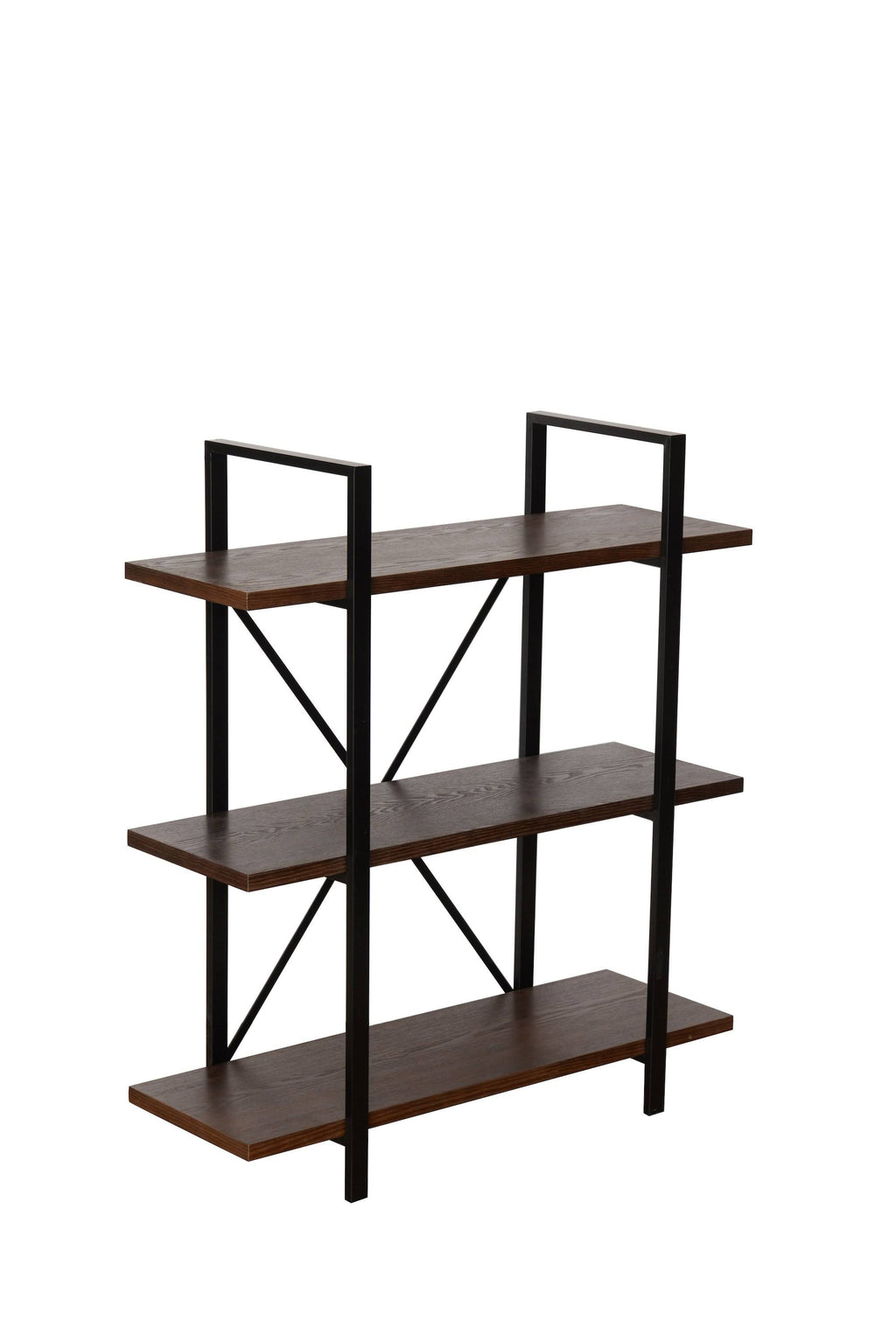 Walnut Brown 3 Shelf Etagere Bookcase Y5478