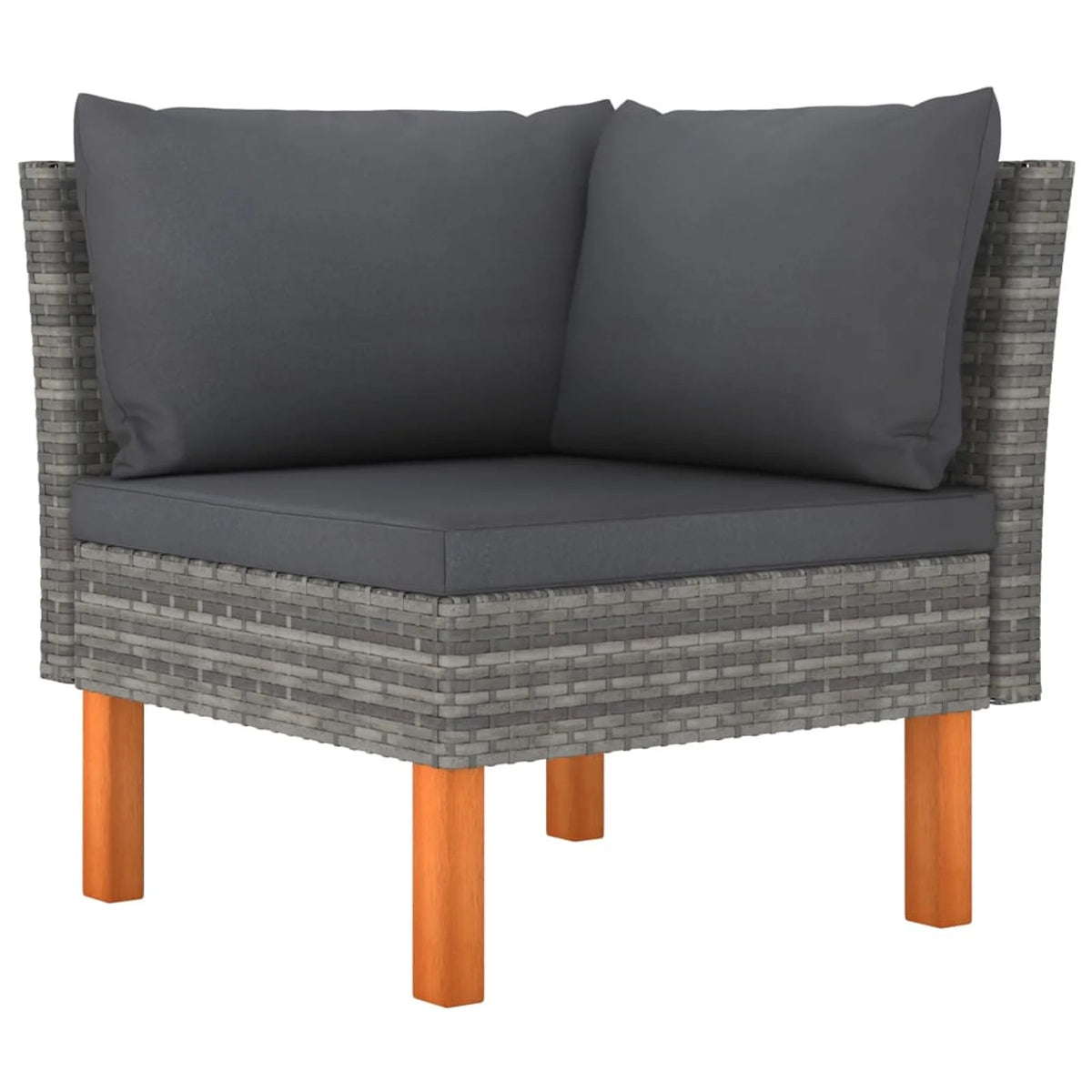 12 Piece Gray Poly Rattan Patio Conversation Set D64585