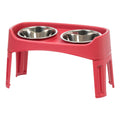 12 inch Elevated Dog Bowls with 2 Qt Stainless Steel Bowls E156513
