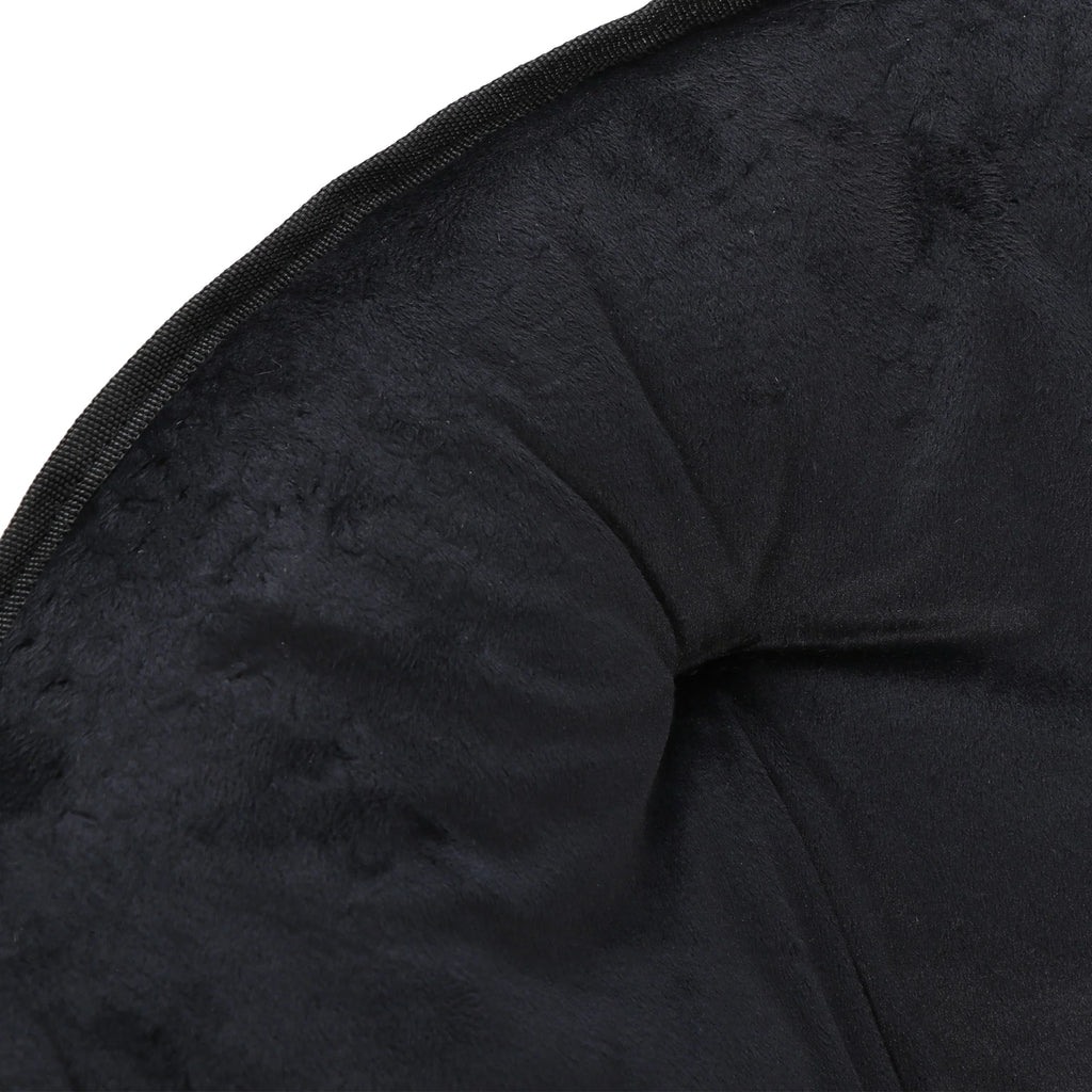 Foldable Faux Fur Saucer Chair Black K14646
