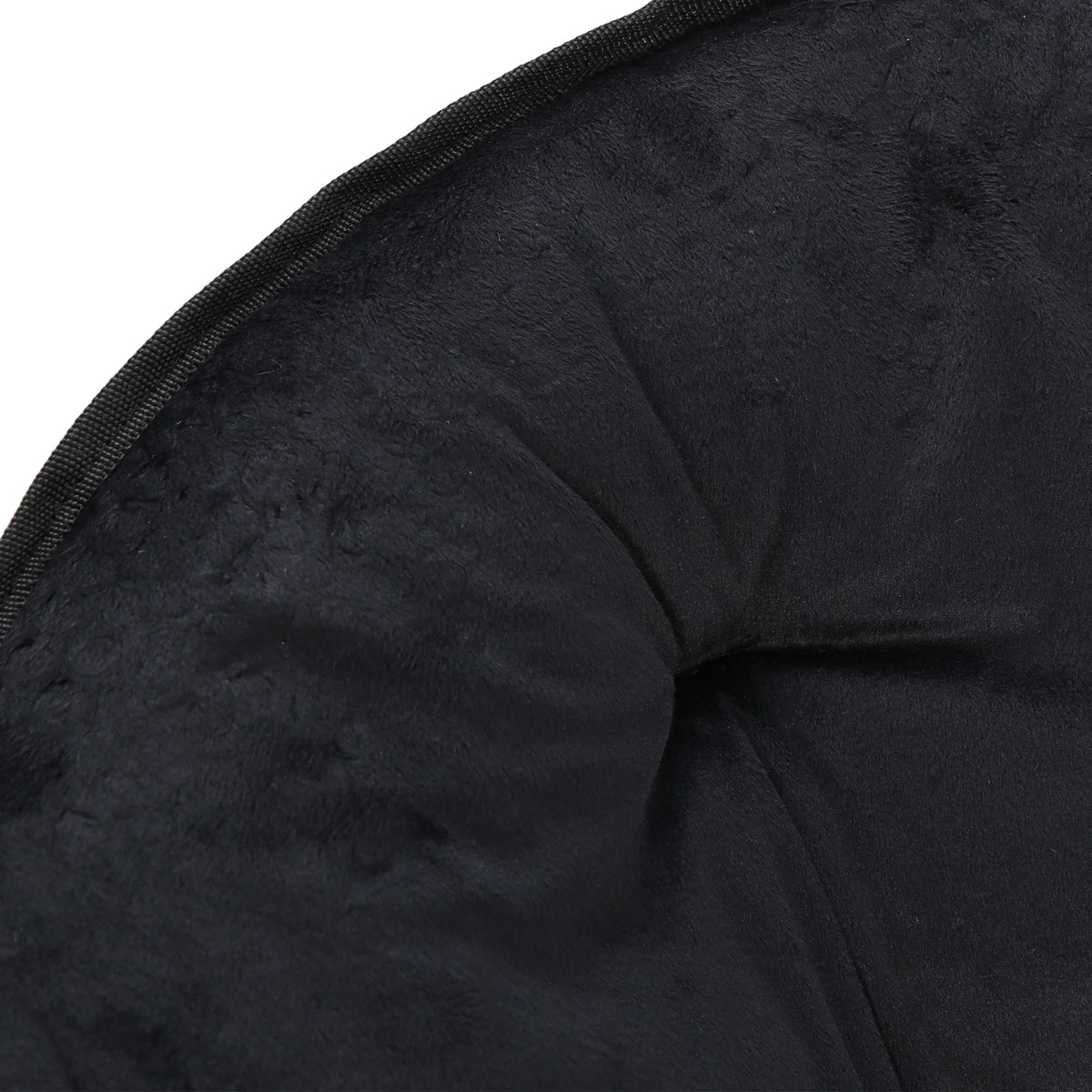Foldable Faux Fur Saucer Chair Black K14646