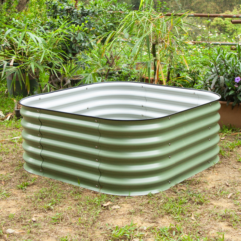 17" Tall 5'X2' Metal Corrugated Raised Garden Bed Kit U3816