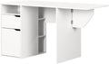 White Expandable Craft Table with Drawers and Shelves S805790