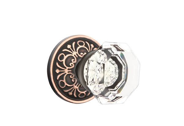 Oil Rubbed Bronze Passage Set with Crystal Knob A9182