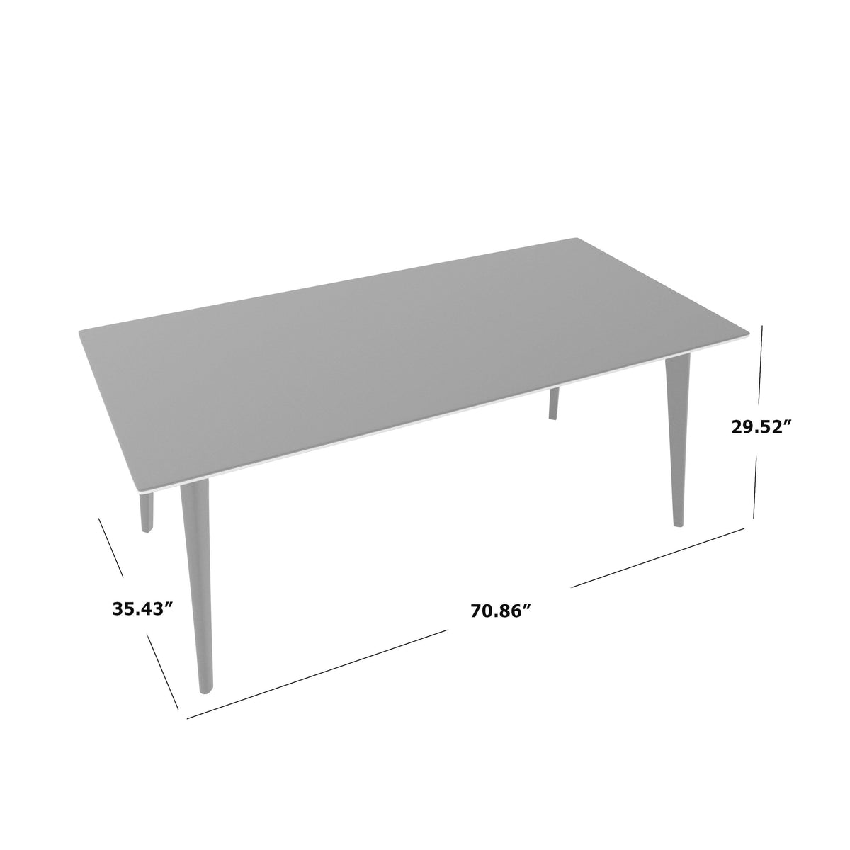 White/Natural Rectangular Dining Table Y35339