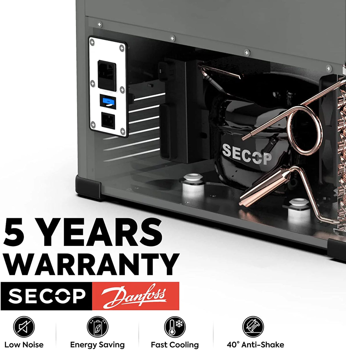 74 Liters Portable Refrigerator with SECOP Compressor V7449