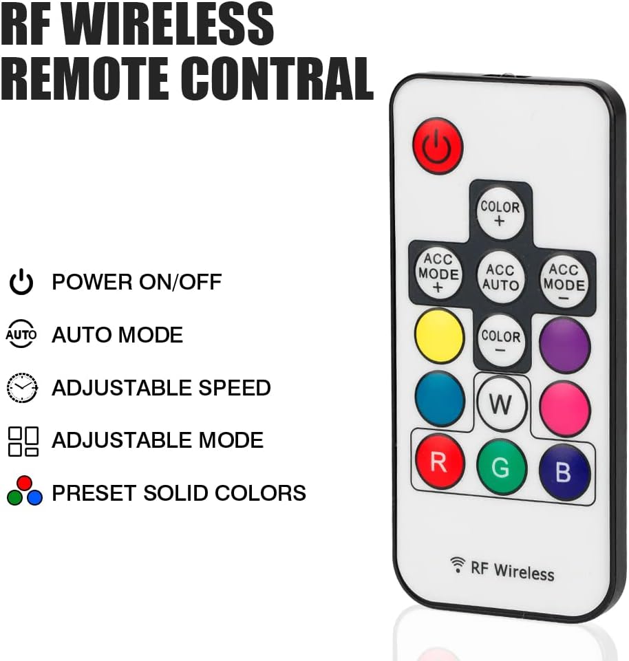 2pcs LED Whip Lights Waterproof 5050 RGB Antenna Whips with RF Wireless Remote Control 3.7ft G4675