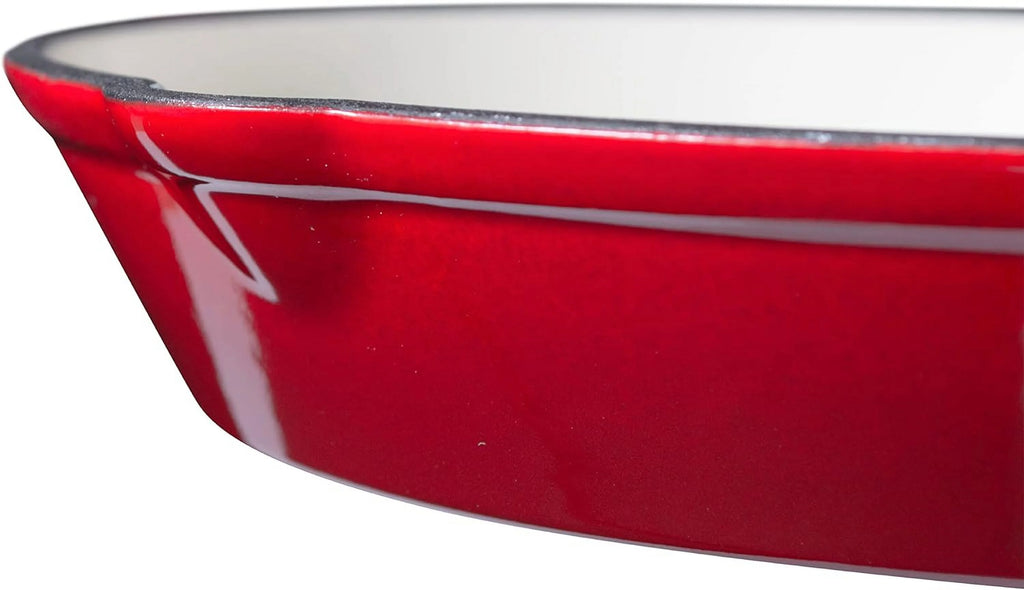 Red Enameled Cast Iron 10" Skillet D512