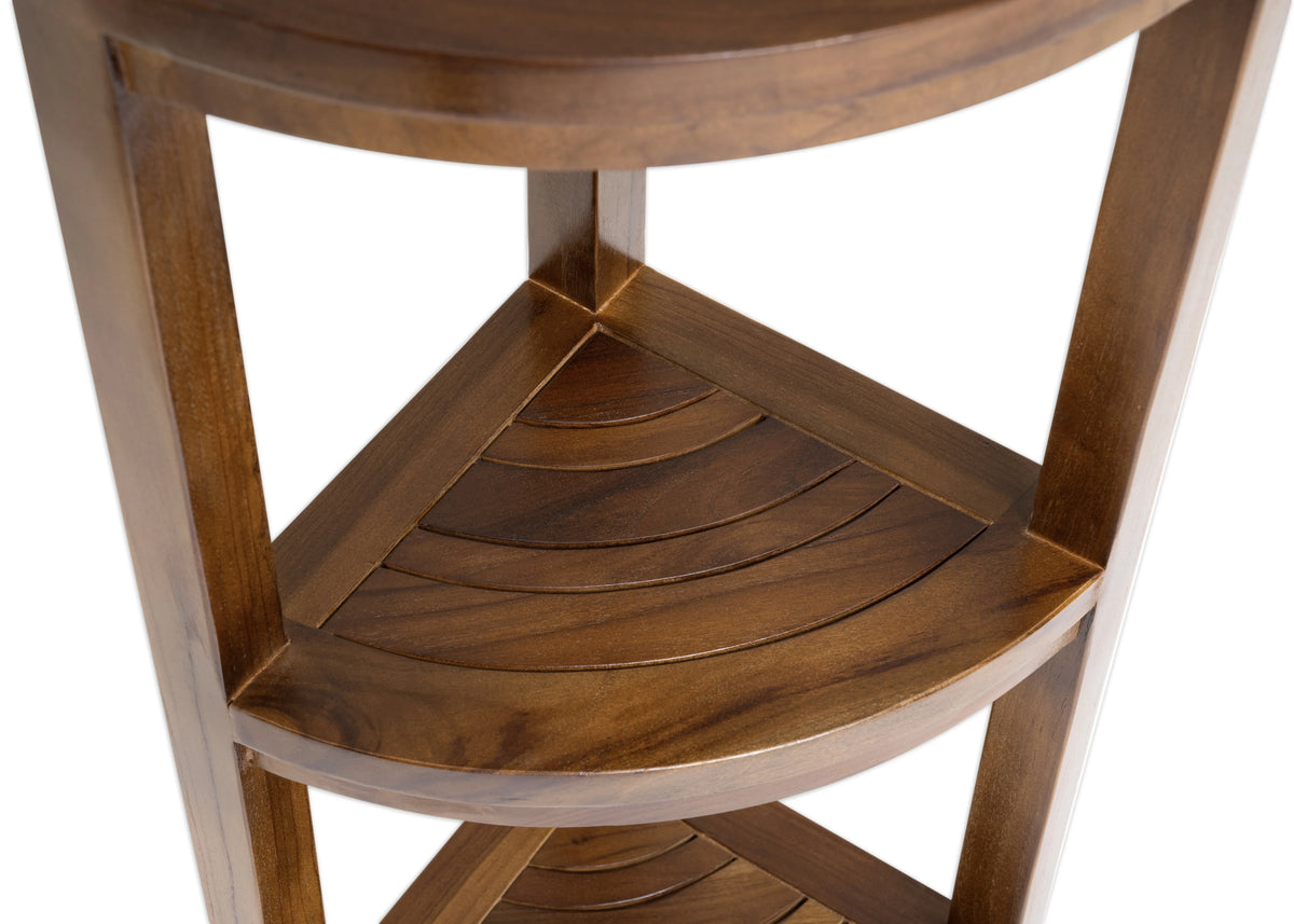 Teak Wood Corner Shower Stool P906497