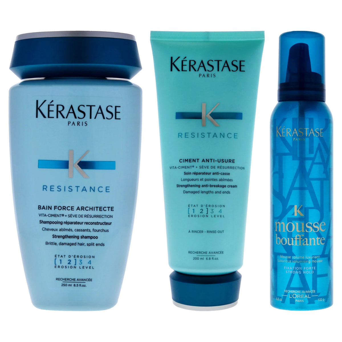 3 Pc Kit Shampoo Conditioner Mousse D205065