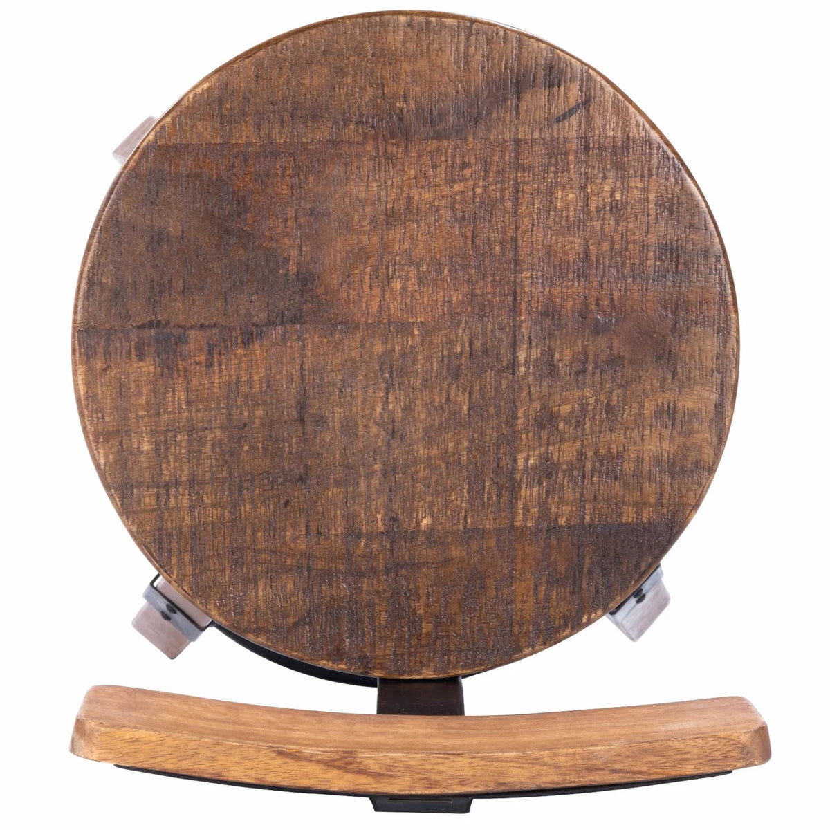 Beige Mango Wood & Metal Bar Stool O494