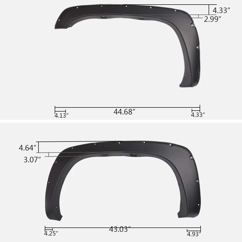 Wheel Cover Protector Fender Flares 4Pcs E470558