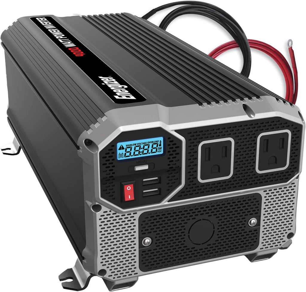 2000 Watts Power Inverter, 12v to 110v, Two AC Outlets, Two USB Ports, DC to AC Converter Y33461