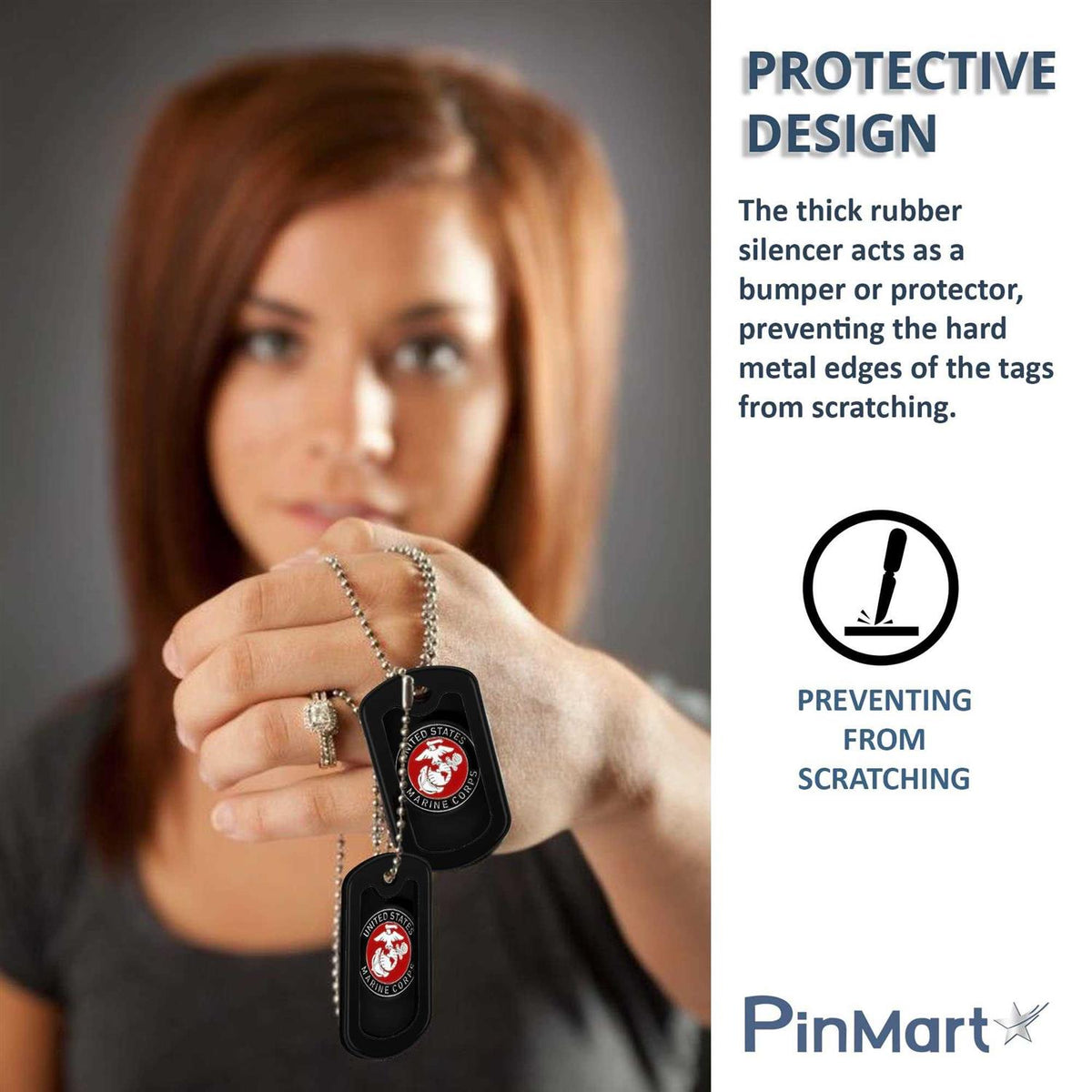Dog Tag Silencer Silicone Rubber ID Tag Protector F864
