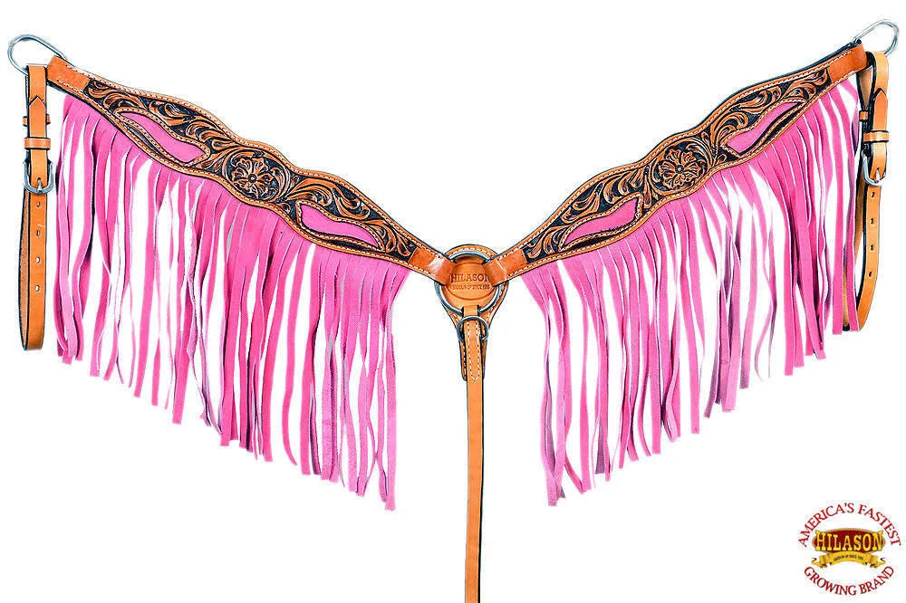 Tan Floral Leather Western Horse Breast Collar U394