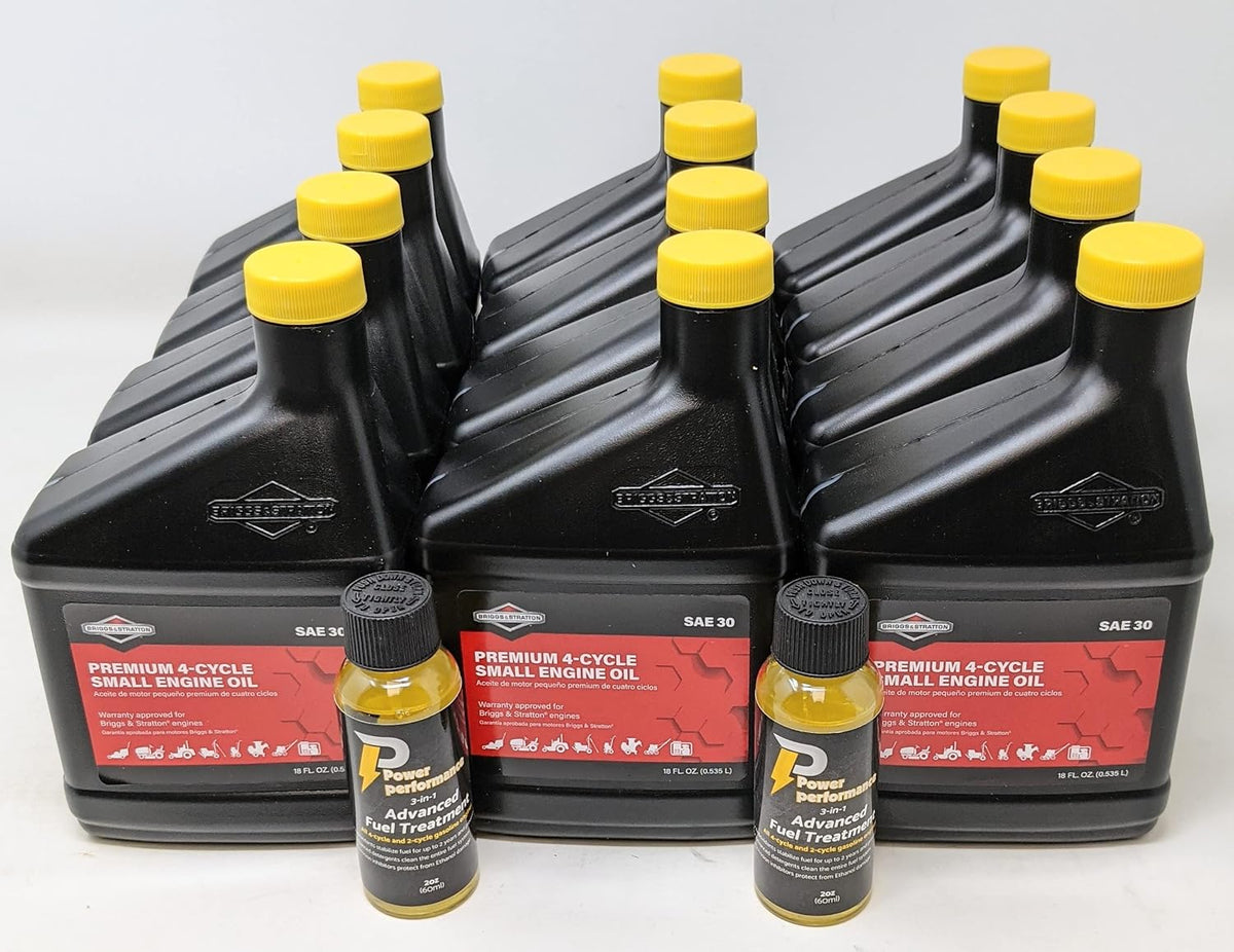SAE 30 Engine Oil 18oz Bottle and Fuel Treatment Pack of 2 J58346