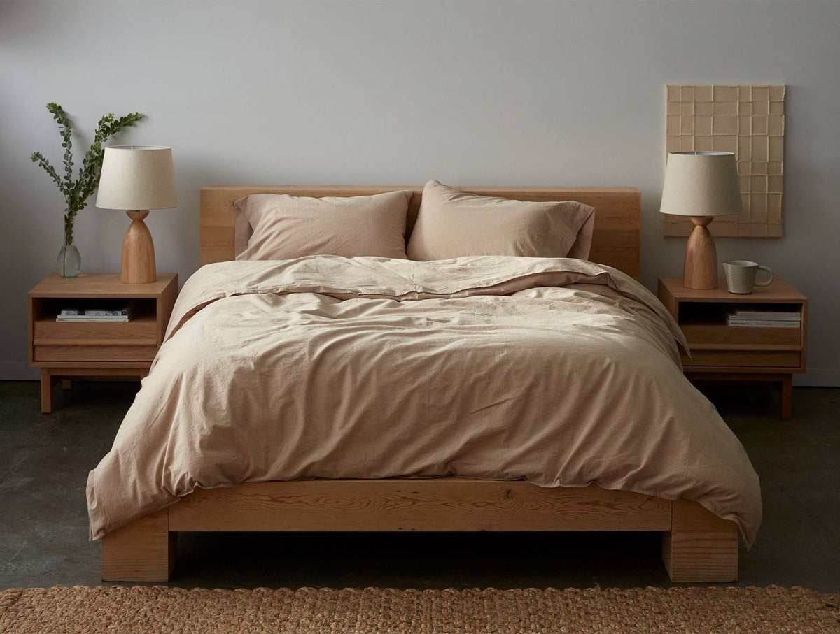 Organic Crinkled Percale Fitted Sheet King G91911