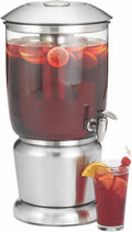 Gallon Drink Dispenser with Fruit Infuser & Stand, Tritan Stainless Steel Y2474