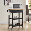 White Rolling Kitchen Cart with Wheels T93113
