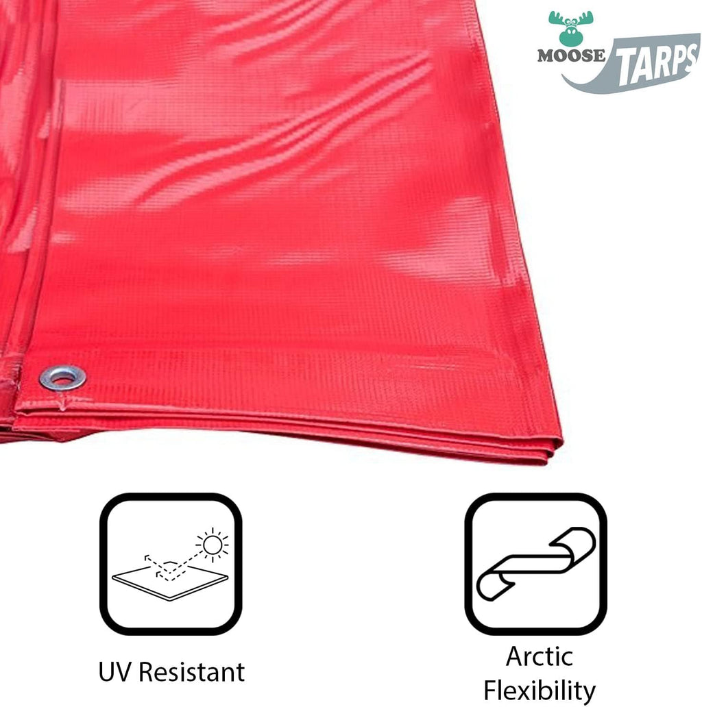 20 x 20 Feet Red Waterproof PVC Vinyl Tent Tarp F524368
