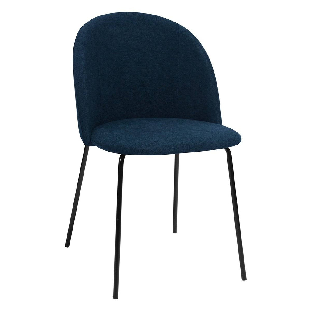 Navy Blue Fabric Dining Chairs (Set of 2) M5593
