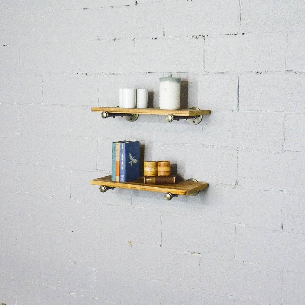 2-Piece Industrial Farmhouse Wall Shelf Set J640