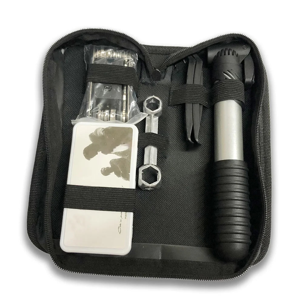16-in-1 Bike Tyre Tool Kit with Pump and Portable Bag K268778