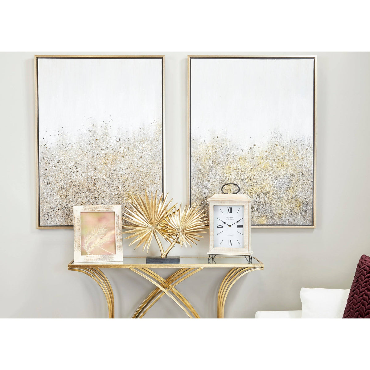 Rectangular Beige Wooden Table Clock C490