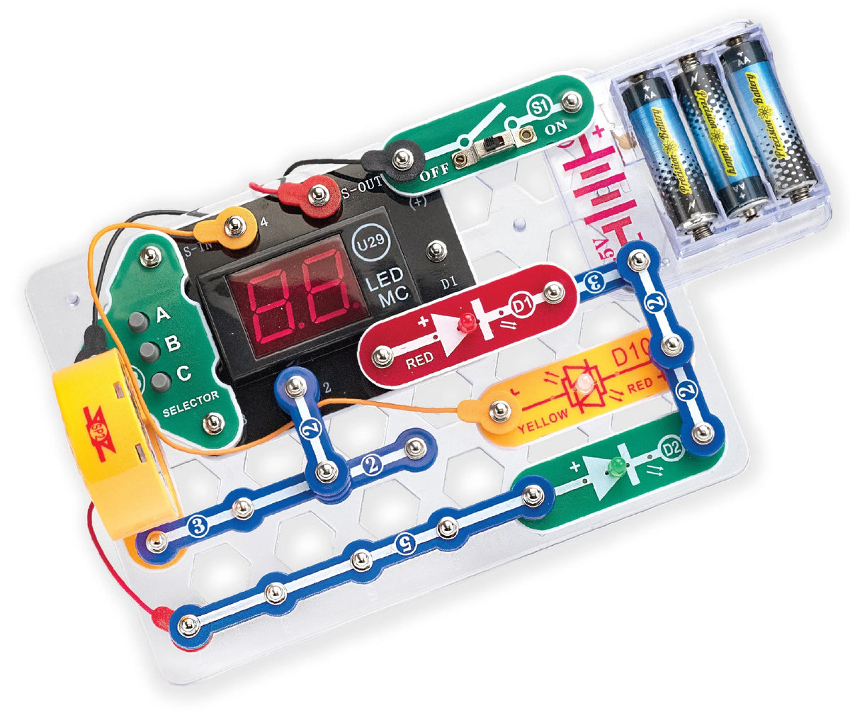 Electronics Exploration Kit, Over 60 Projects, STEM Educational Toy for Kids 8+ Q529