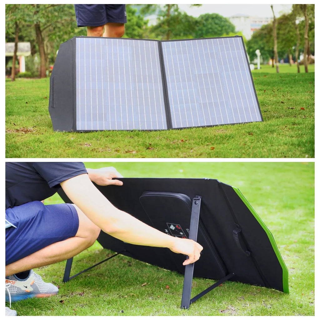 Portable Solar Generator Kit with 100W Foldable Solar Panel and 1500Wh Power Station I901574