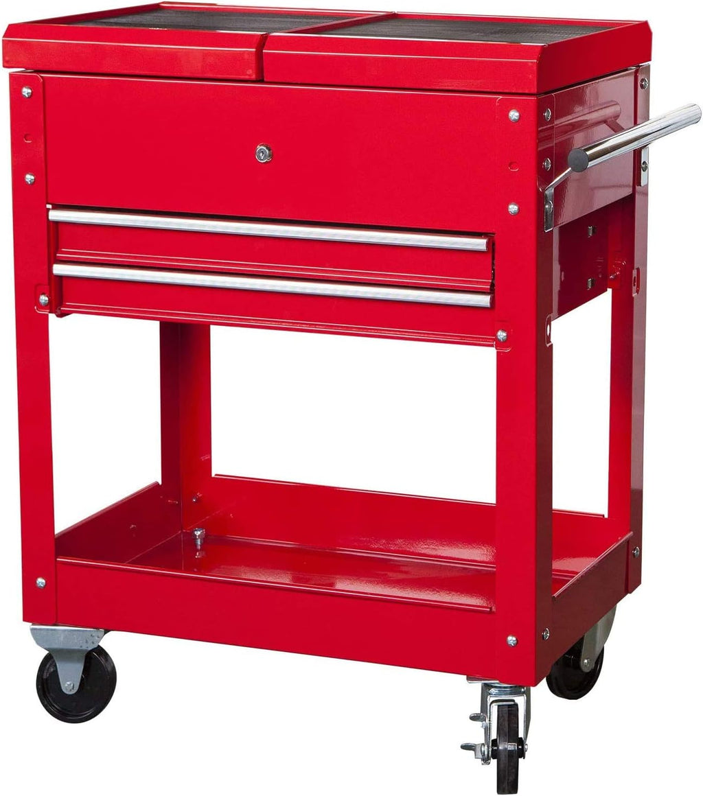 Red 2 Drawer Rolling Tool Chest with Top Work Surface W369538