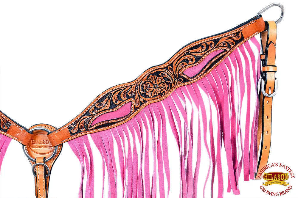 Tan Floral Leather Western Horse Breast Collar U394