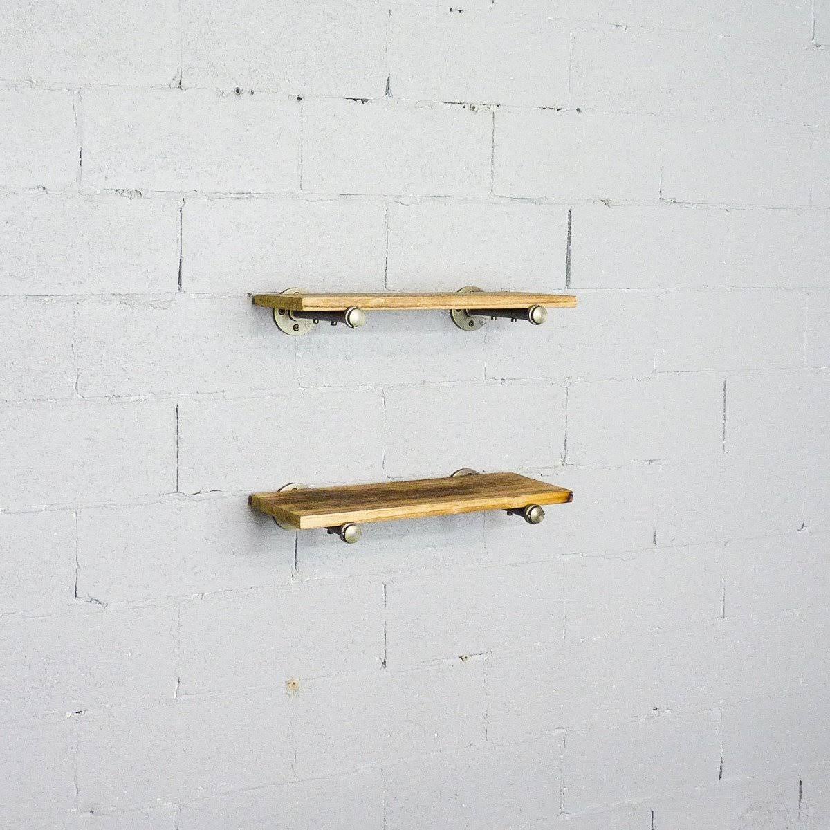 2-Piece Industrial Farmhouse Wall Shelf Set J640