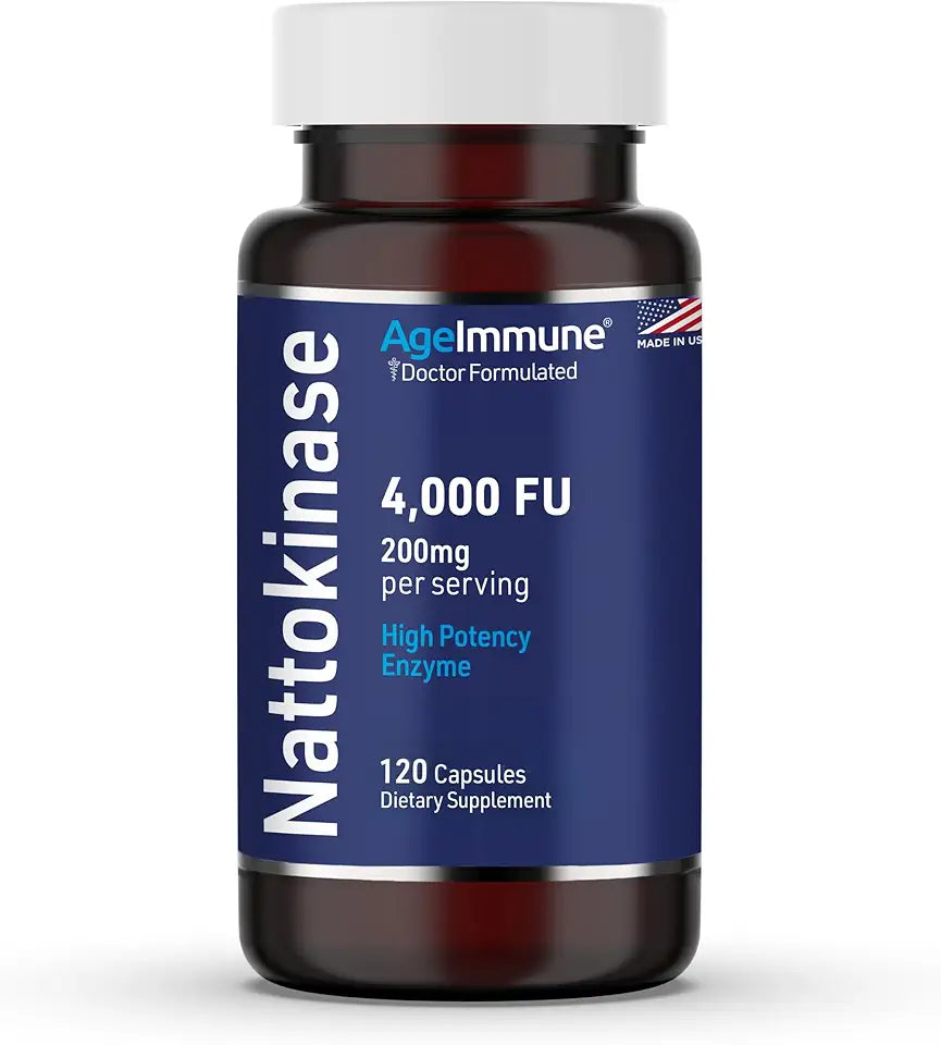 Nattokinase Supplement 4000 FU 200mg 120 Capsules V7259