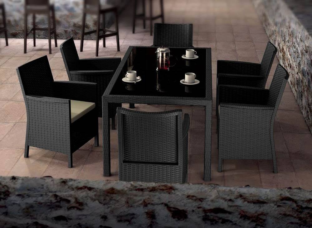 3 Piece Brown Wickerlook Casual Seating Set Q938