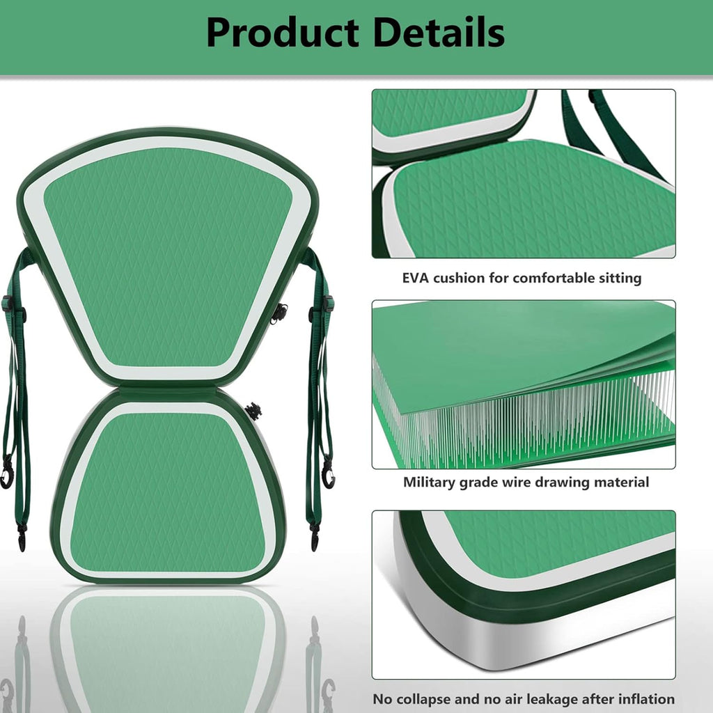 Inflatable Detachable Kayak Seat with Adjustable Straps, Pack of 2 E885